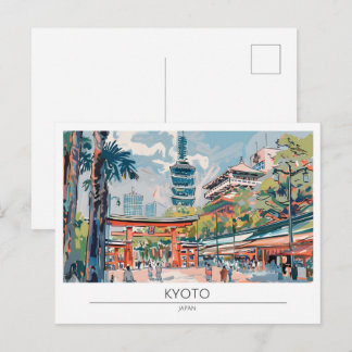 Cartão Postal Viagem de Arte Antiga em Quioto Japão