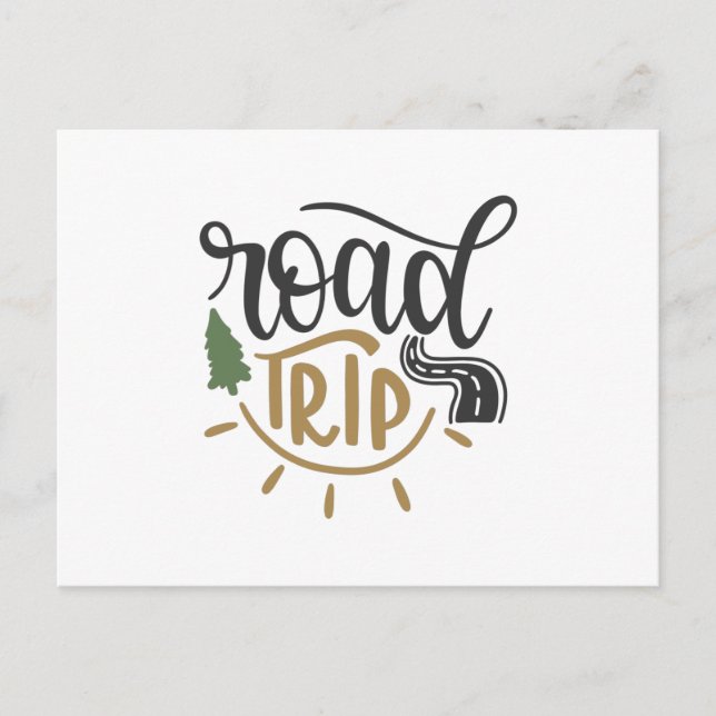 Cartão Postal Viagem de Carro (Frente)