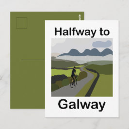 Cartão Postal Viagem de Carro até Meia Caminho de Galway
