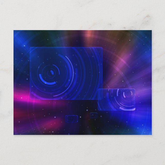 Cartão Postal Viagem de espaço (Frente)