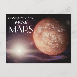 Cartão Postal VIAGEM de espaço MARS
