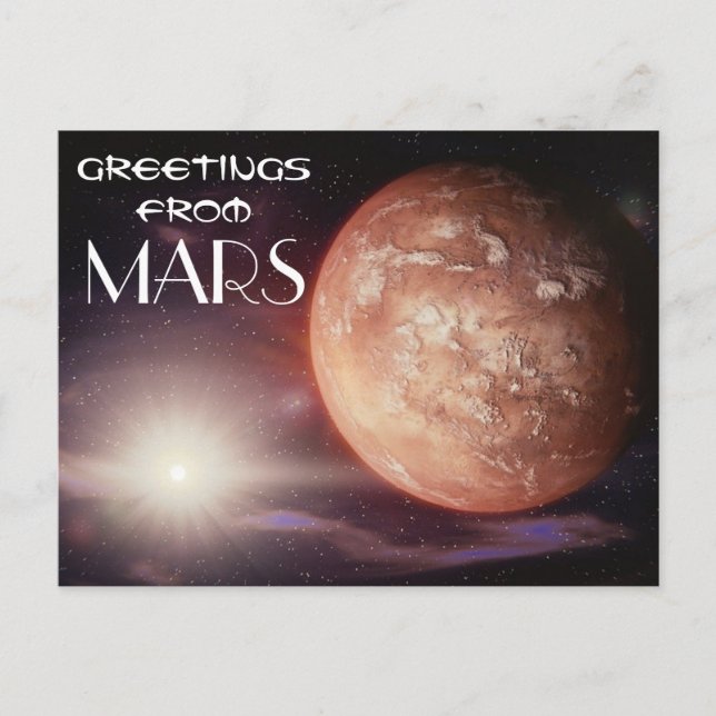 Cartão Postal VIAGEM de espaço MARS (Frente)