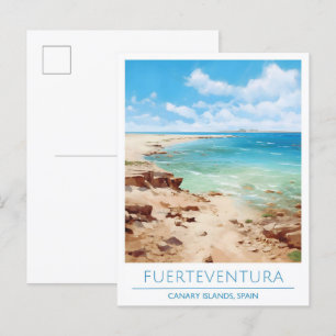Cartão Postal Viagem de Espanha das Ilhas Canárias de Fuertevent