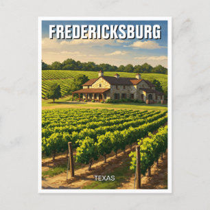 Cartão Postal Viagem de Fredericksburg Texas