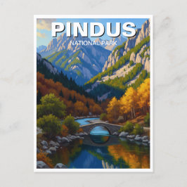 Cartão Postal Viagem de Grécia do Parque Nacional dos Pindus