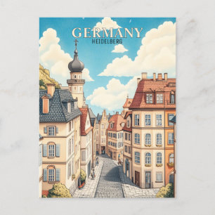 Cartão Postal Viagem de Heidelberg Alemanha