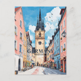 Cartão Postal Viagem de Heidelberg Alemanha