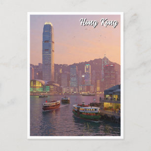 Cartão Postal Viagem de Hong Kong Victoria Harbor