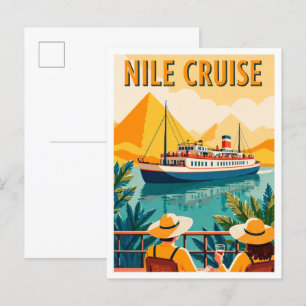 Cartão Postal Viagem de Ilustração de Arte do Egito Nilo