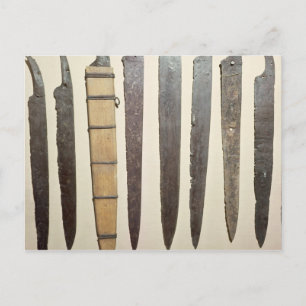 Cartão Postal Viagem de lâminas de ferro para espadas