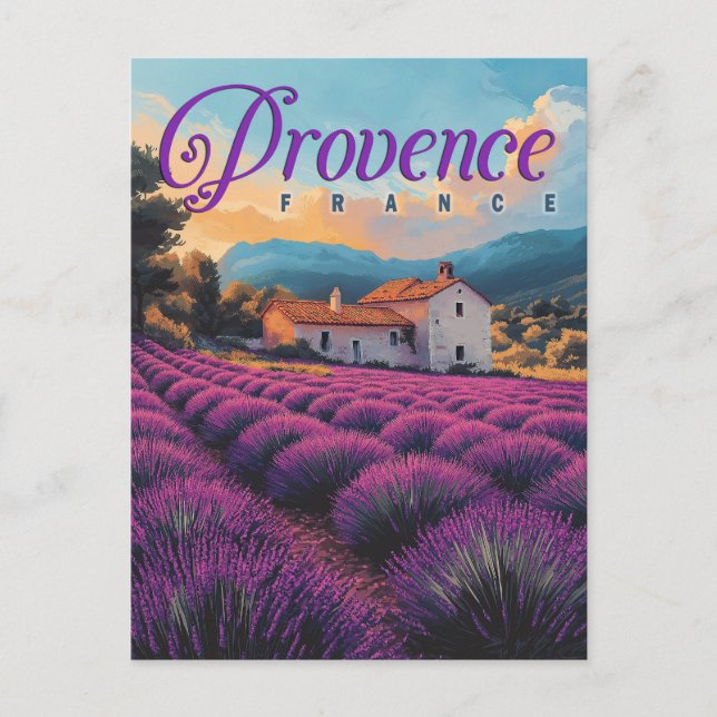 Cartão Postal Viagem de Lavanda de Campos de  de Proveniência Vi (Frente)