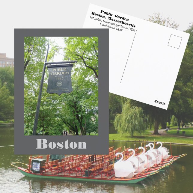 Cartão Postal Viagem de Massachusetts, Jardim Público de Boston (Criador carregado)