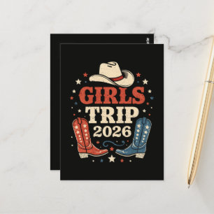 Cartão Postal Viagem de Meninas 2026 Camisas de Família Ocidenta
