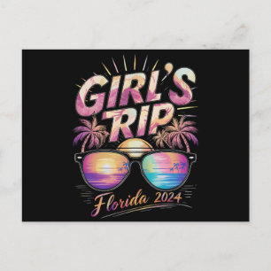 Cartão Postal Viagem de Meninas Flórida 2024 Verão Fim de Semana