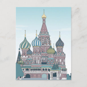 Cartão Postal Viagem de Moscou Rússia