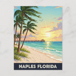 Cartão Postal Viagem de Nápoles na Flórida
