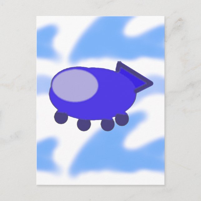 Cartão Postal Viagem de nave espacial (Frente)