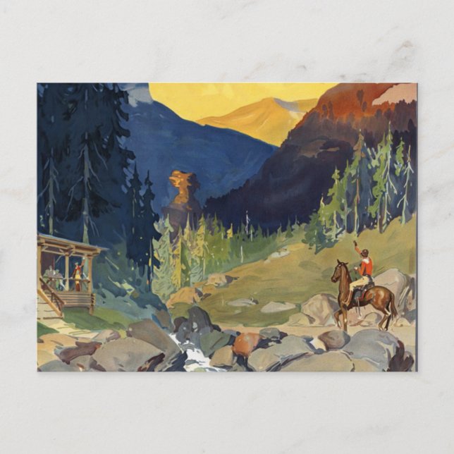 Cartão Postal Viagem de Parques Nacionais por Comboio (Frente)