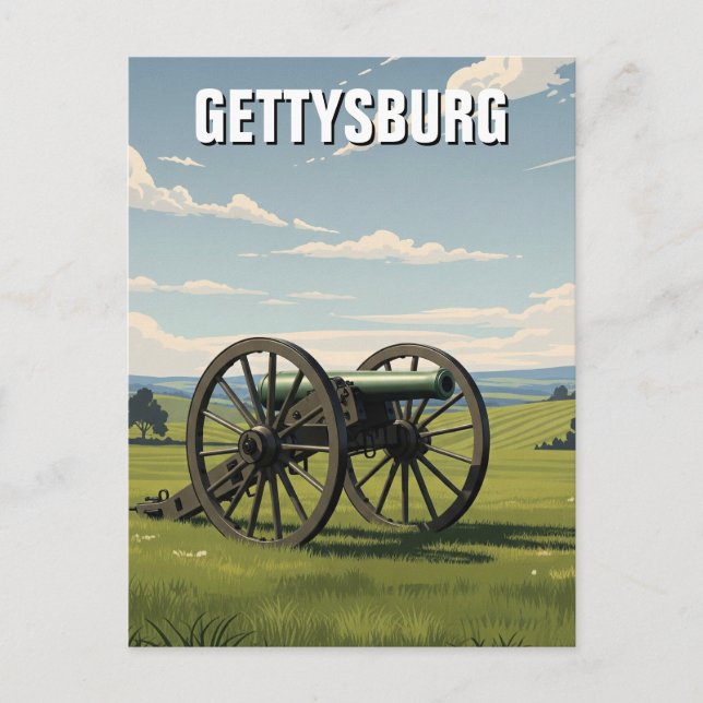 Cartão Postal Viagem de Pensilvânia Gettysburg (Frente)