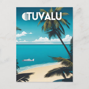 Cartão Postal Viagem de praia de Tuvalu
