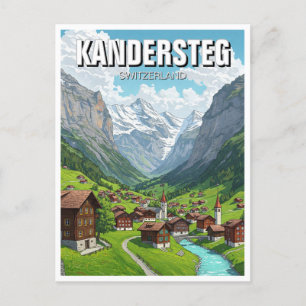 Cartão Postal Viagem de Suiça de Kandersteg
