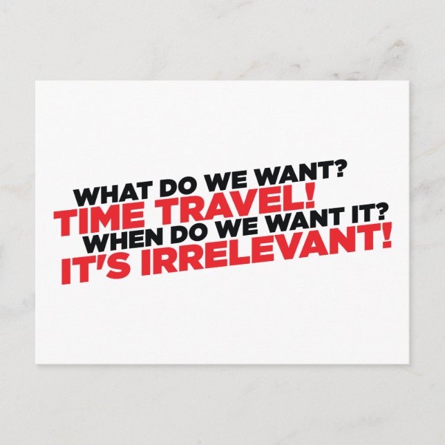 Cartão Postal Viagem de tempo (Frente)