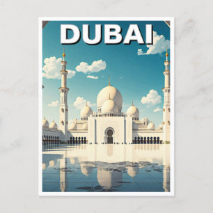 Cartão Postal Viagem de UAE da Grande Mesquita de Dubai