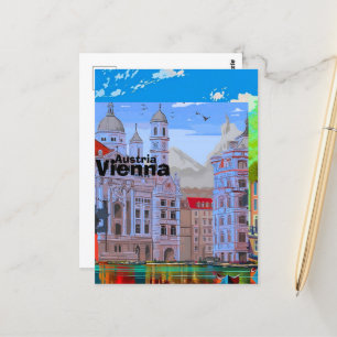 Cartão Postal Viagem de Viena - Cartazes de Arte, Áustria - Viag