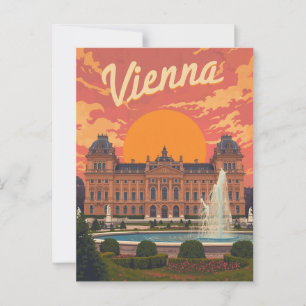 Cartão Postal Viagem de Viena Retrospectiva