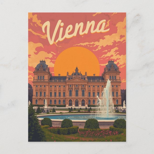 Cartão Postal Viagem de Viena Retrospectiva (Frente)