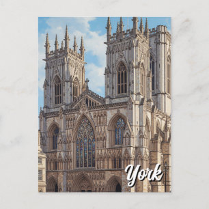 Cartão Postal Viagem de York Minster England