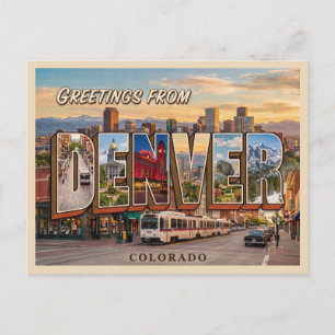 Cartão Postal Viagem Denver Colorado