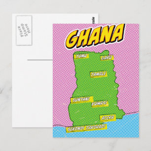 Cartão Postal Viagem do Gana