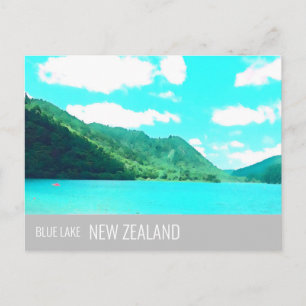 Cartão Postal Viagem do Lago Azul Nova Zelândia Tikitapu