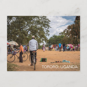 Cartão Postal Viagem do Mercado de Tororo Uganda. Personalizar