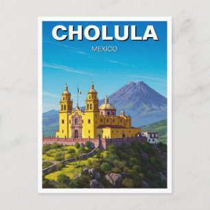 Cartão Postal Viagem do México Cholula