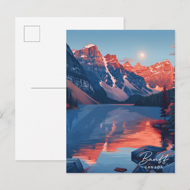 Cartão Postal Viagem do National Park Banff Canada (Frente/Verso)