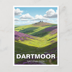 Cartão Postal Viagem do Parque Nacional Dartmoor