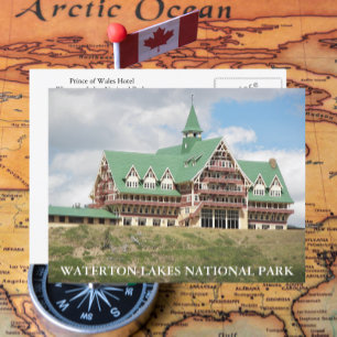 Cartão Postal Viagem do Parque Nacional dos Lagos Waterton