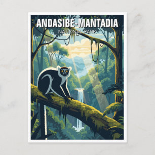 Cartão Postal Viagem do Parque Nacional Madagascar Andasibe-Mant
