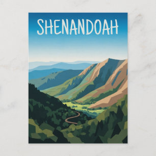 Cartão Postal Viagem do Parque Nacional Shenandoah