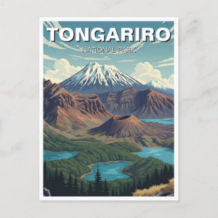 Cartão Postal Viagem do Parque Nacional Tongariro Nova Zelândia