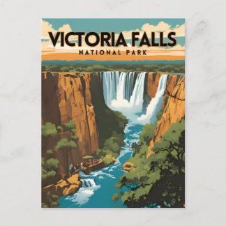Cartão Postal Viagem do Parque Nacional Victoria Falls