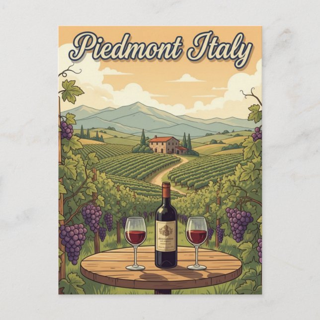 Cartão Postal Viagem do Piemonte (Frente)