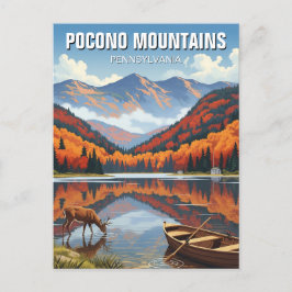 Cartão Postal Viagem do Pocono da Pensilvânia