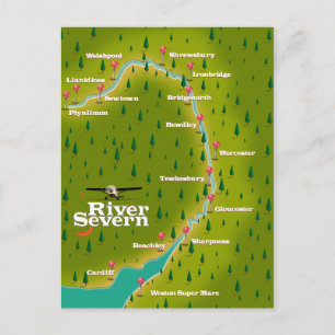 Cartão Postal Viagem do River Severn Wales England