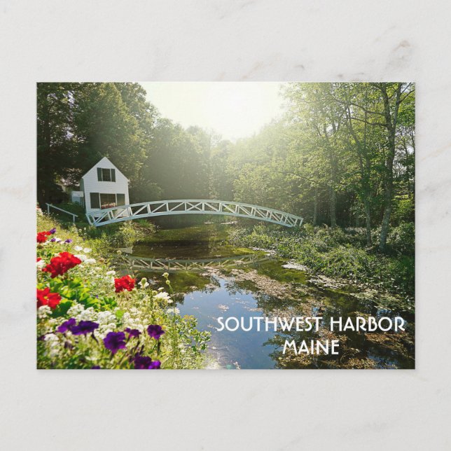 Cartão Postal Viagem do sudoeste do porto Maine Monte Desert Isl (Frente)