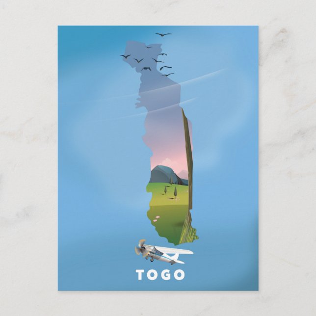 Cartão Postal Viagem do Togo African (Frente)