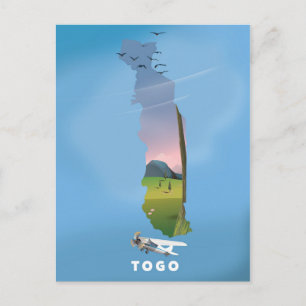 Cartão Postal Viagem do Togo African