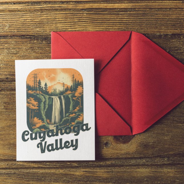 Cartão Postal Viagem do Vale de Cuyahoga (Cuyahoga Valley Vintage Travel Postcard)